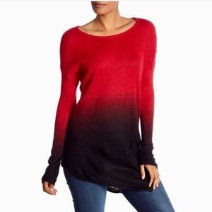 Vince Camuto asymmetrical ombré tunic sweater M